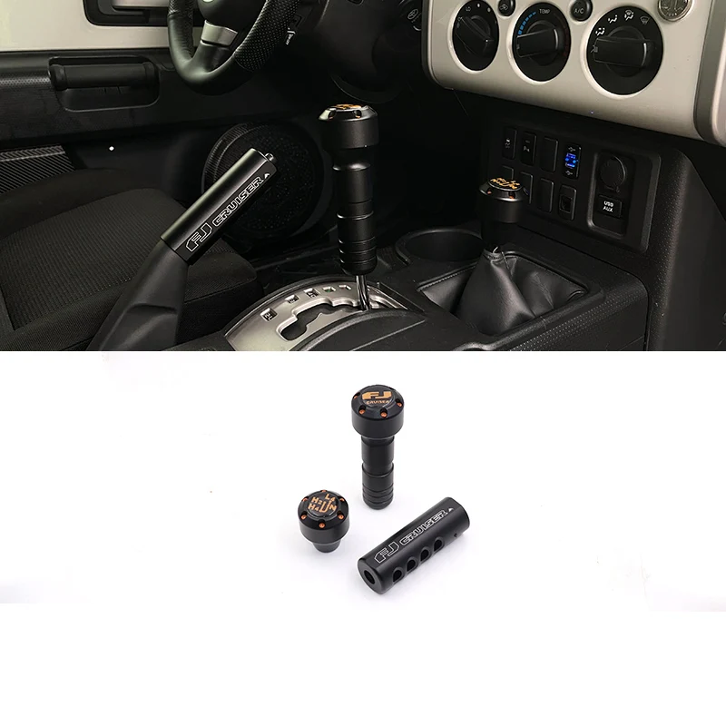  LEYI Car Accessories Gear Shift Knob Aluminum Alloy Handbrake For Toyota FJ