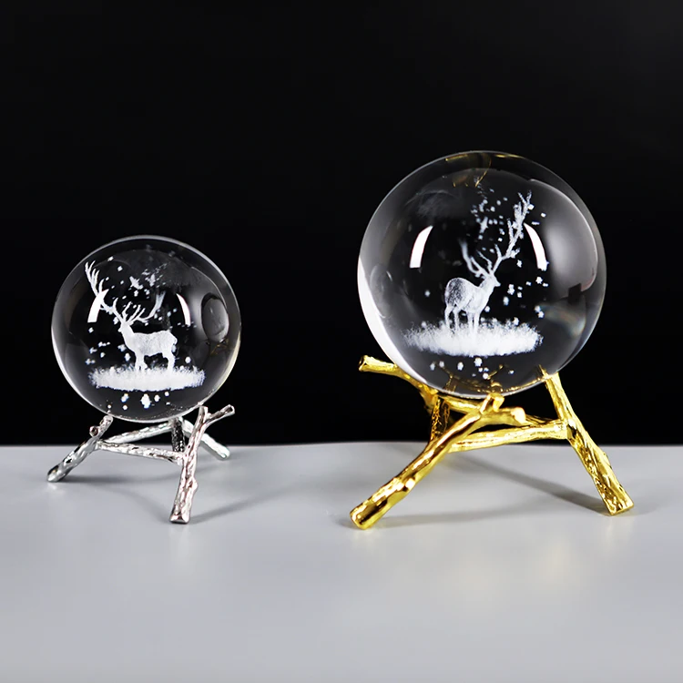 Home Decoration Custom 3D Logo inside painted Empty Snow Ball Crystal Ball Globe Gifts