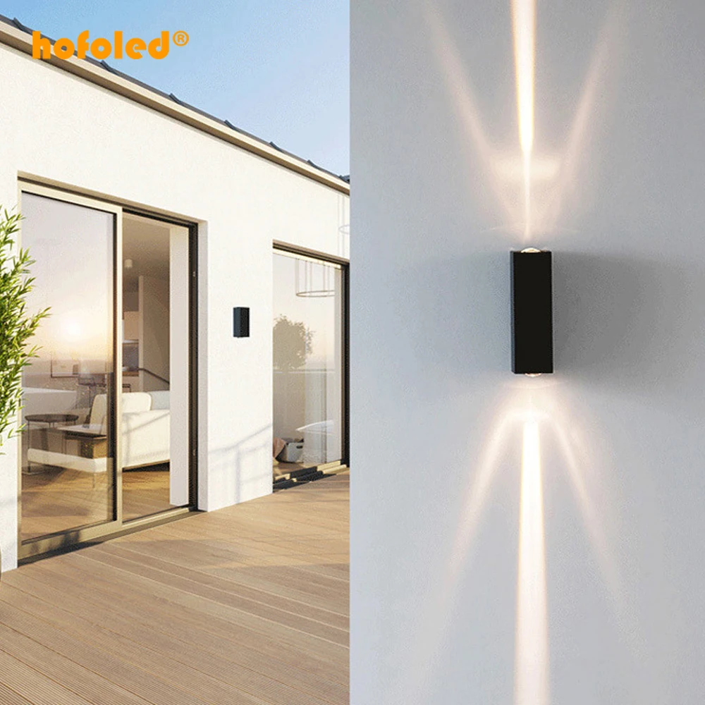 Customized Double Head Outdoor Wall Lamp Sconce Lighting Garden Aluminum Wall Light