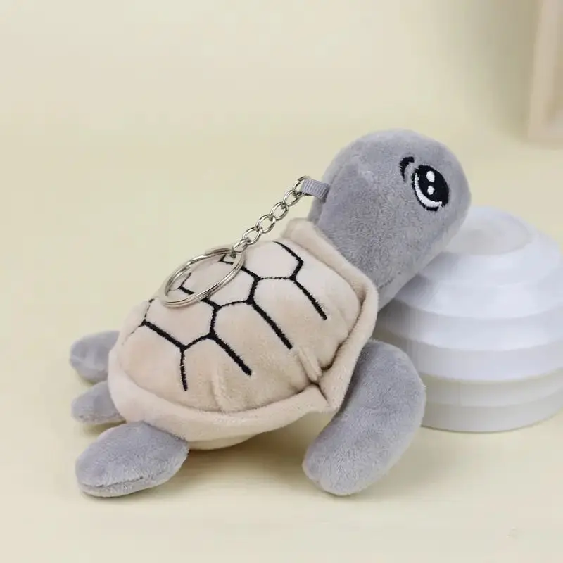 Hot selling mini cute stuffed animal turtle plush toy keychain