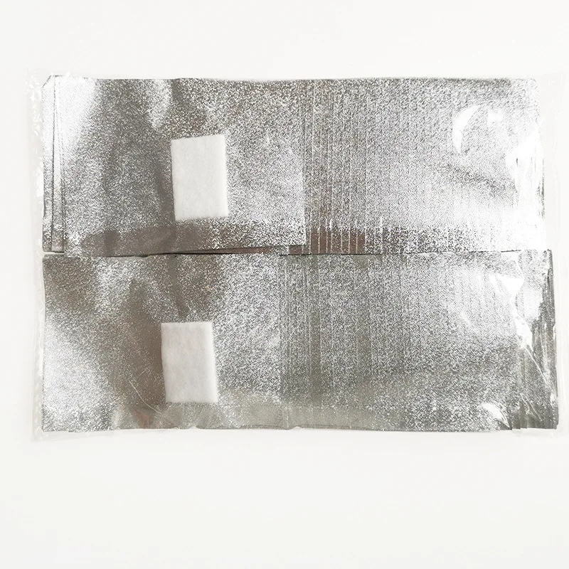 100pcs/bag Aluminum Foil Nail Art Soak Off Foils Removal Gel polish With Cotton Pad Remover Wraps Nails Removal Foil