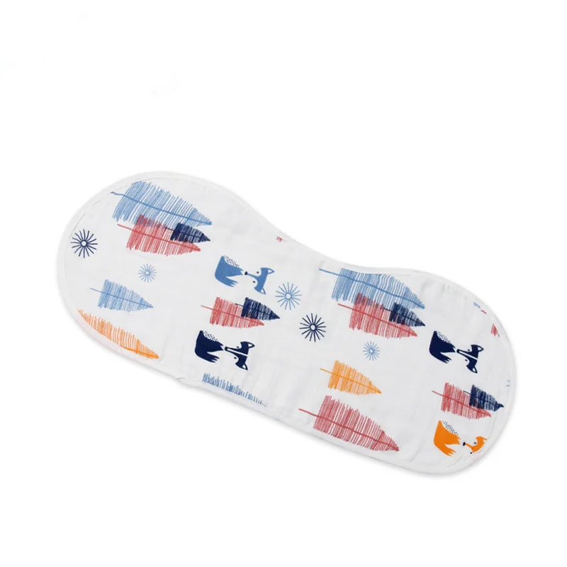 Large 6 layers 100% organic cotton 2 pack baby girl burping bibs muslin burp cloths