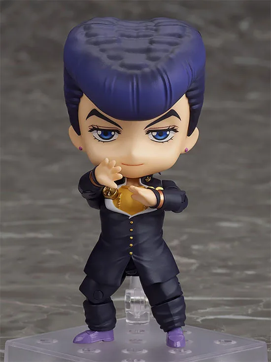 New 10cm Q Versions Jojos Bizarre Higashikata Josuke 1276 Anime Action Figure Collection Model Toy Spot goods