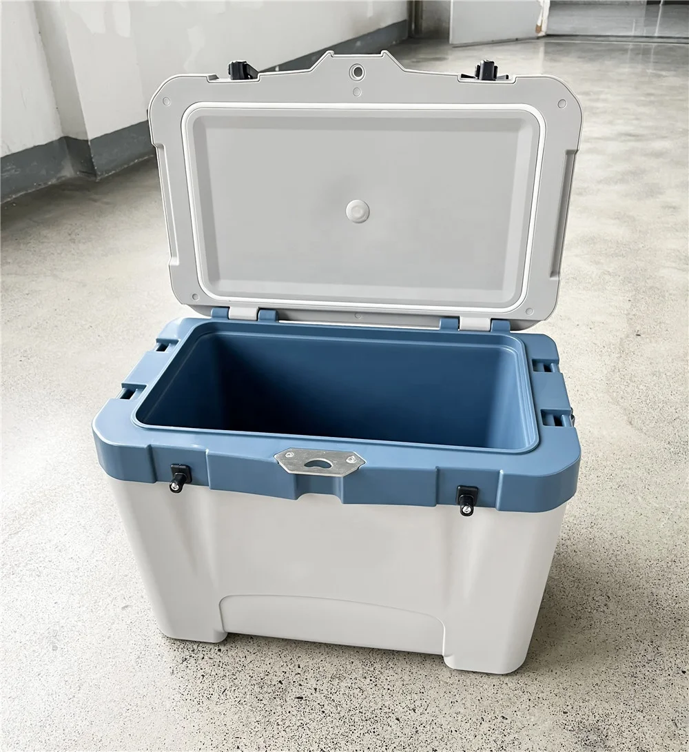 Special color ready Stock promotion cheap price high quality 25 L PU foam portable insulation box plastic ice cooler box
