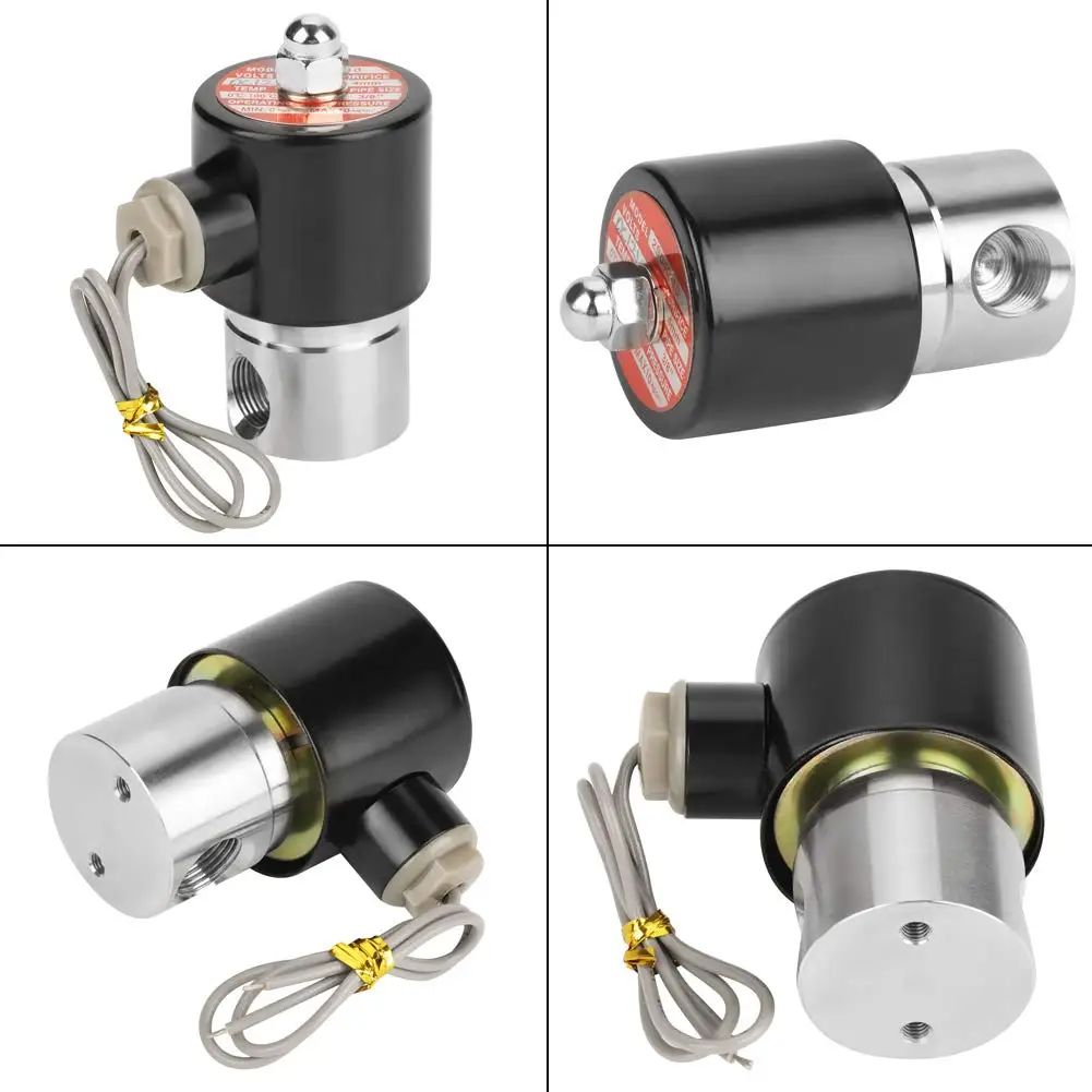 COVNA 1/2 inch 12V 220V Normally Closed Stainless Steel Electro Magnetic Water Gas Solenoid Valve Control Valve