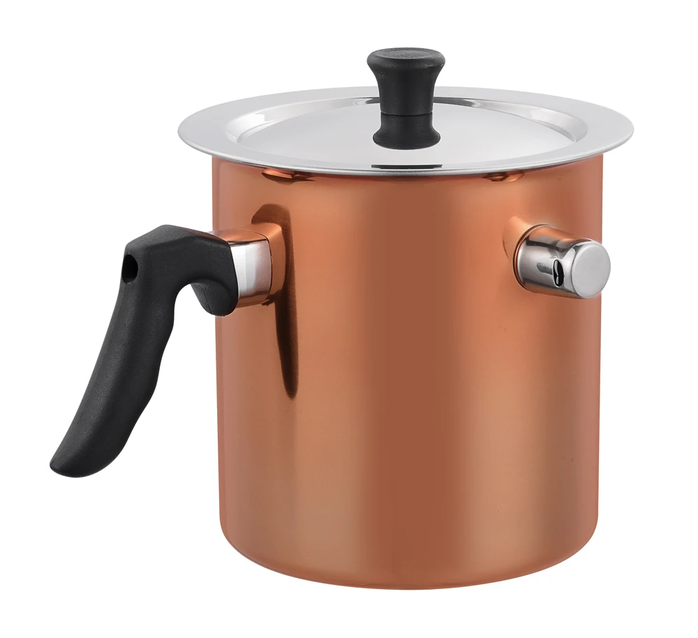 
color stainless steel cooking milk boiling pot with nylon handle 