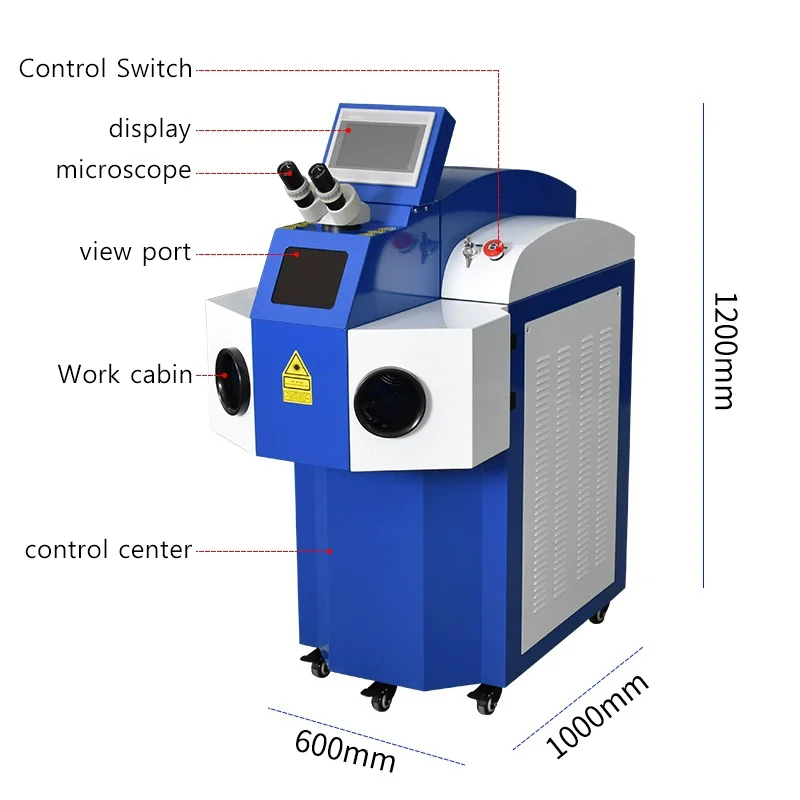 200w 300w Gold and Silver ring Optical Fiber jewelry laser welding machine custom spot welding metal repair factory price