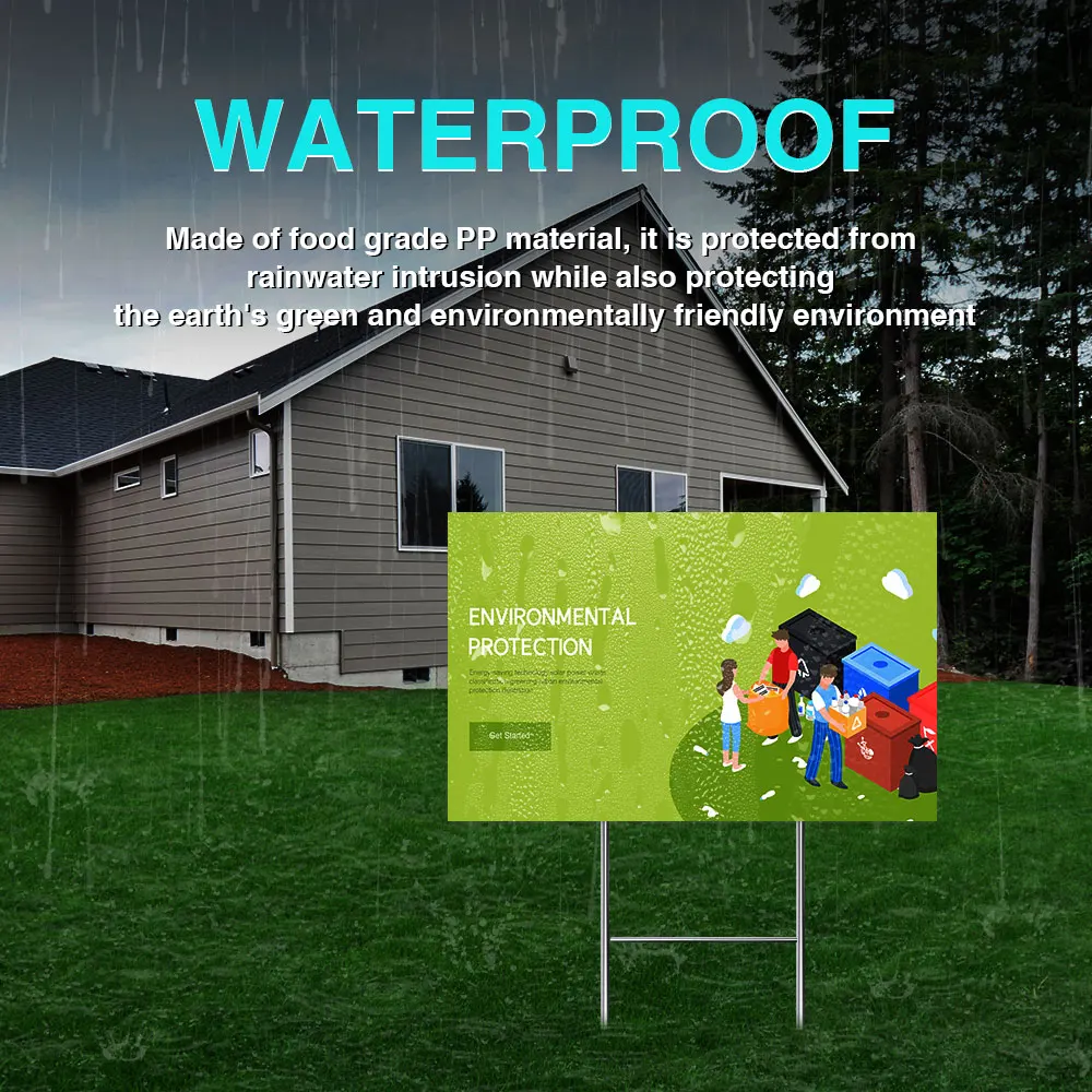 Multi-color Printing PP Corrugated Corflute coropalst signs Poster board advertising material plastic board yard signs