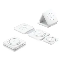 Hot Selling Magnetic 3 In 1 Foldable Wireless Charger,15w Fast Wireless Charging Stand Station Qi Portable Wireless Charger