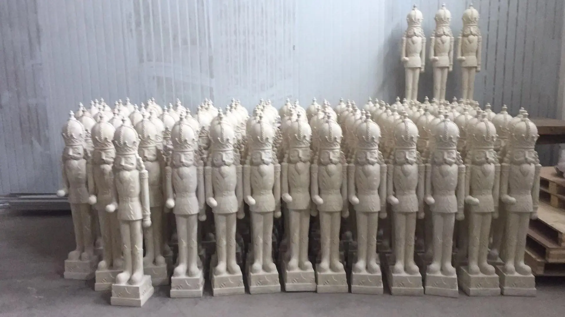 Custom Window Display Life Size Red Fiberglass Cracker Soldier Statue