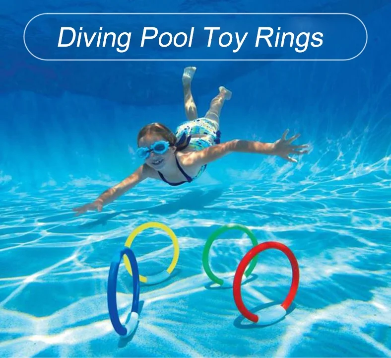 Summer Pool Diving Rings Underwater Swimming Toys For Kids Swimming And Diving Training Toys