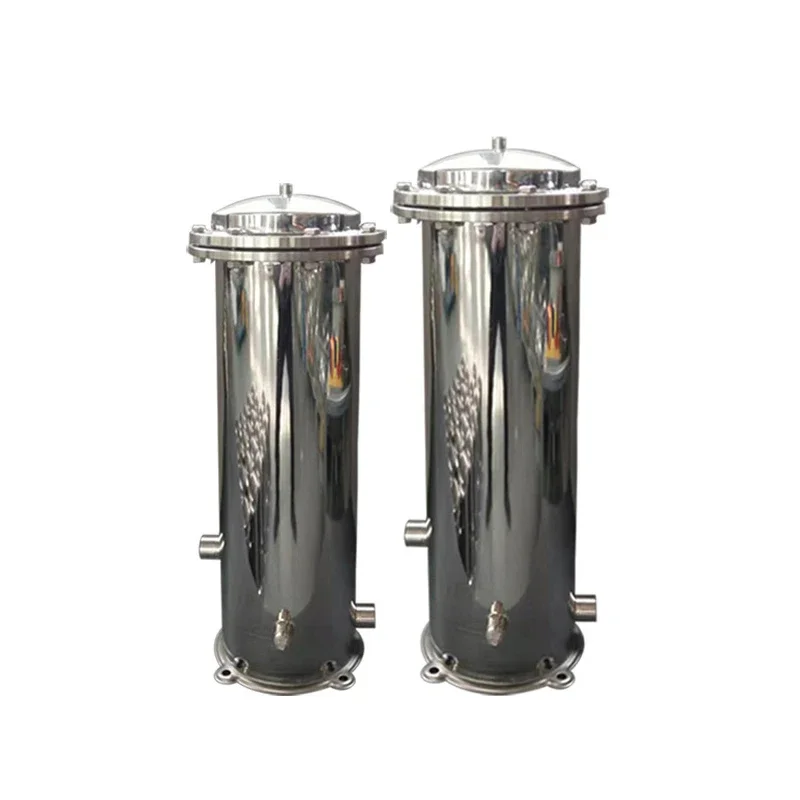 10 inches 3-core high flow stainless steel water filter housing chemical machinery equipment filter