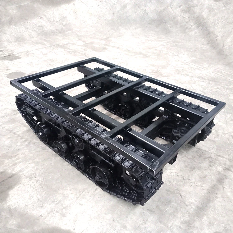 New low price Customization Remote control rubber track undercarriage mobile robot chassis Construction machinery parts