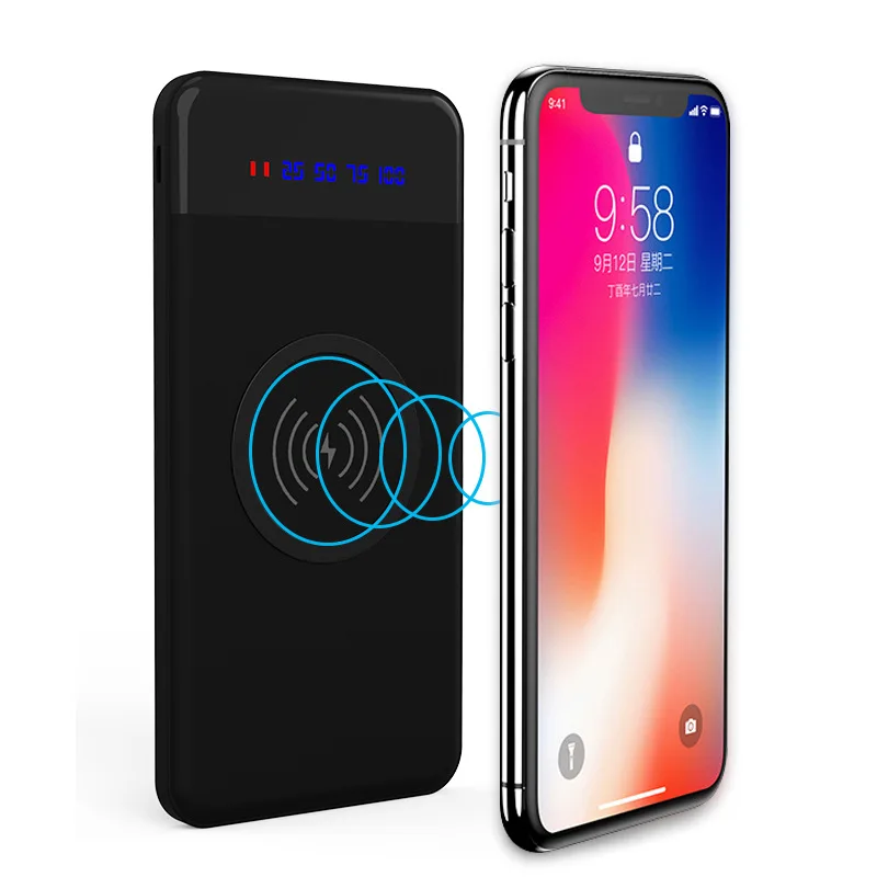 Powerbank 10000mAh For mobile phone Wireless Charger Fast Charger External Battery Portable Charger