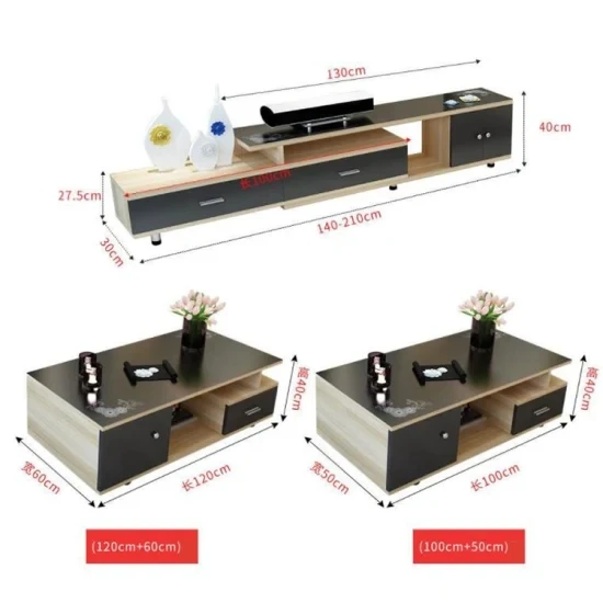 Modern Simple Living Room Furniture Set Wooden TV Stand
