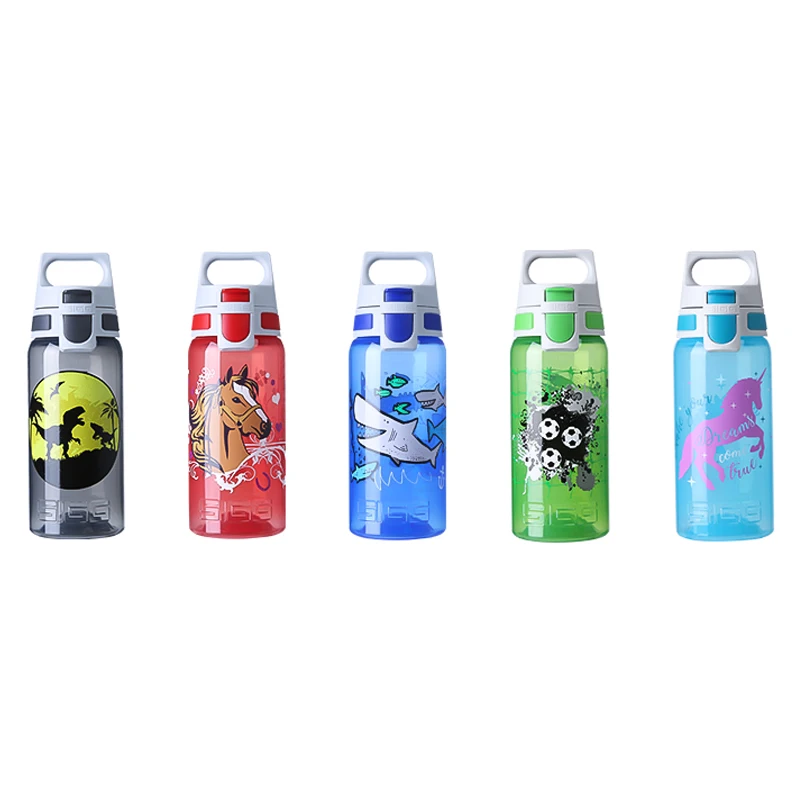 
 Детская кружка для воды Sigg, летняя Милая портативная бутылка для воды, Спортивная ручная кружка для питья с защитой от протечек для начальной школы  