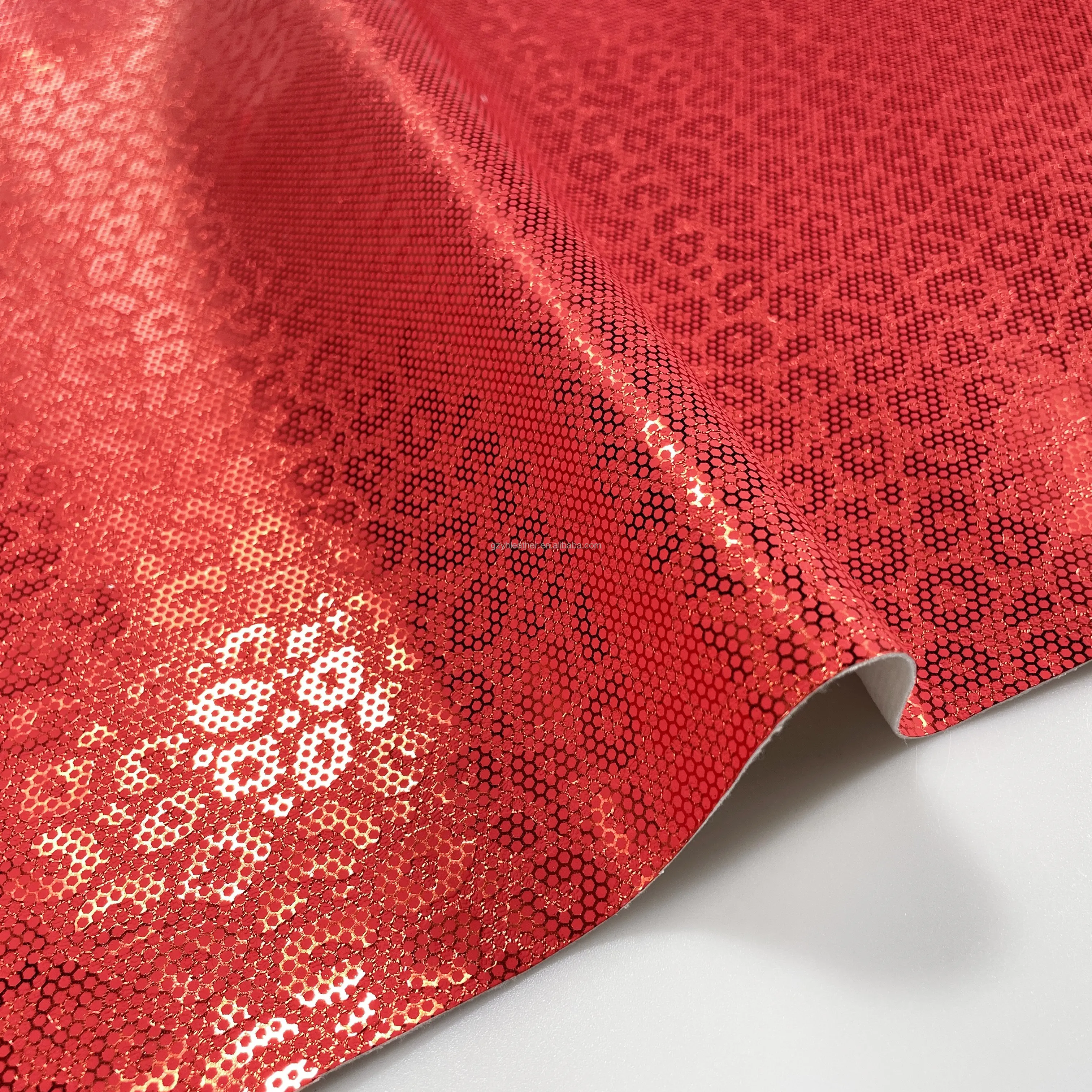 FA-1257 Frosted PU Leather Leopard Embossed Hot Stamping Waterproof Shoe & Bag Making Material for Car Use PVC Compliant