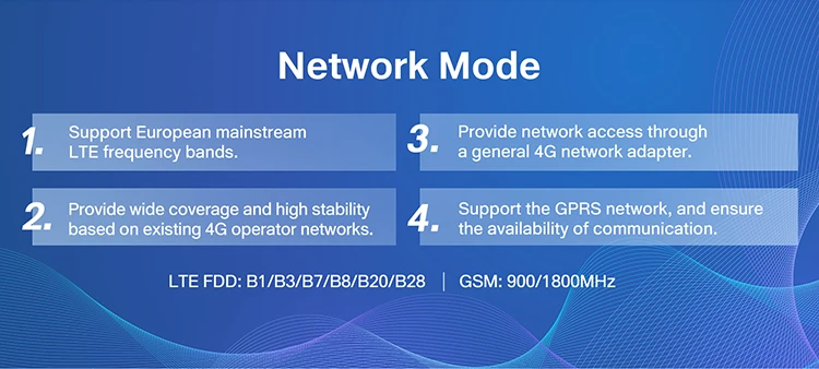 USR-G771-E Europe Frequency Bands Support HTTP MQTT LTE 4g modem gsm RS232