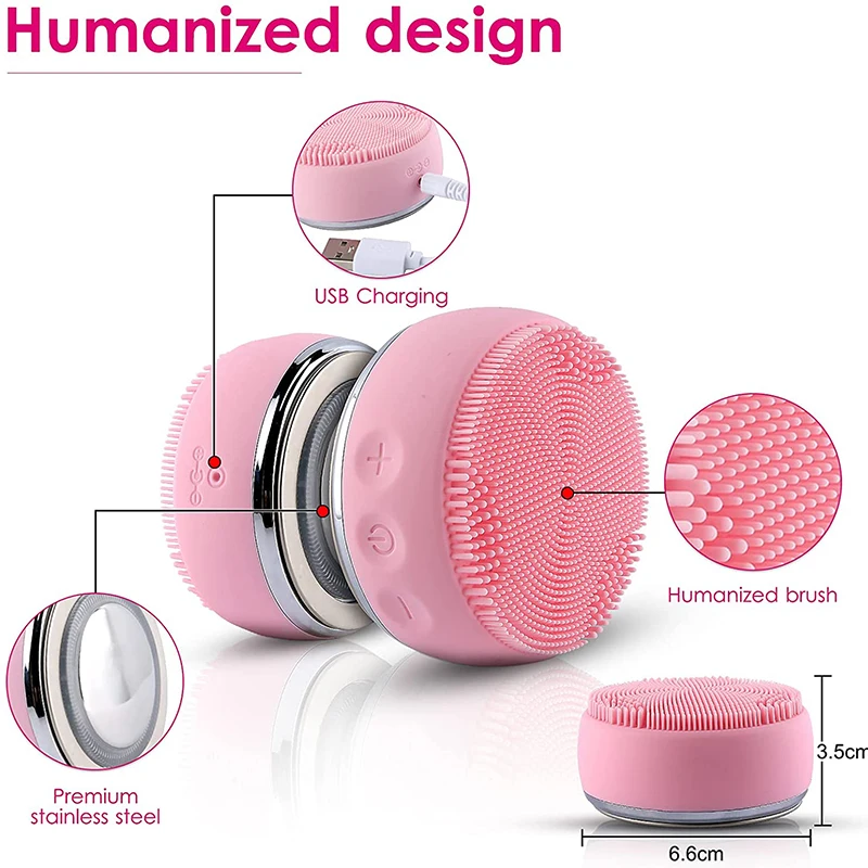 Beauty Skin Care Deep Cleaning Led Ultrasonic Silicone Face Cleanser