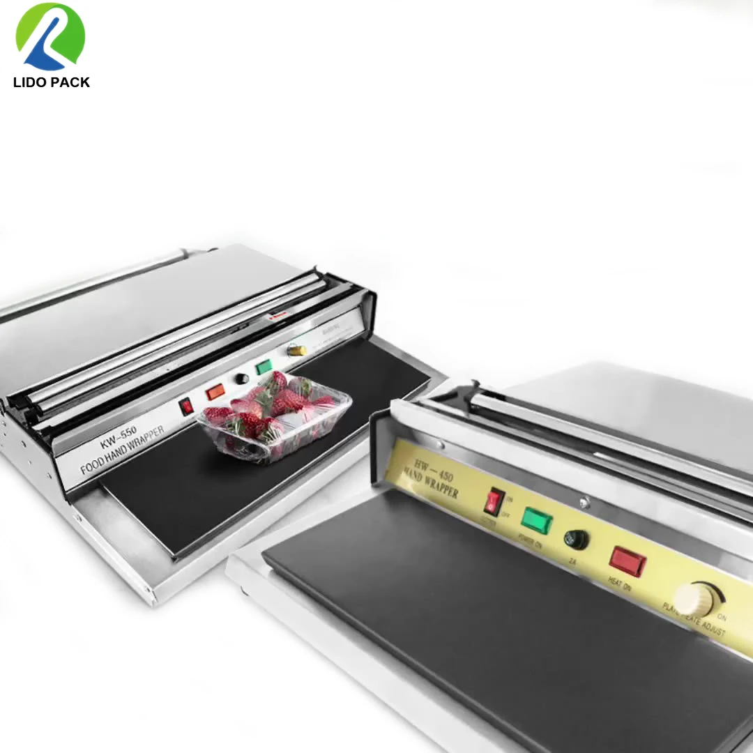Fresh Keeping Cling Film Vegetable Fruit Meat Tray Sealing Hand Wrapping wrapper machine