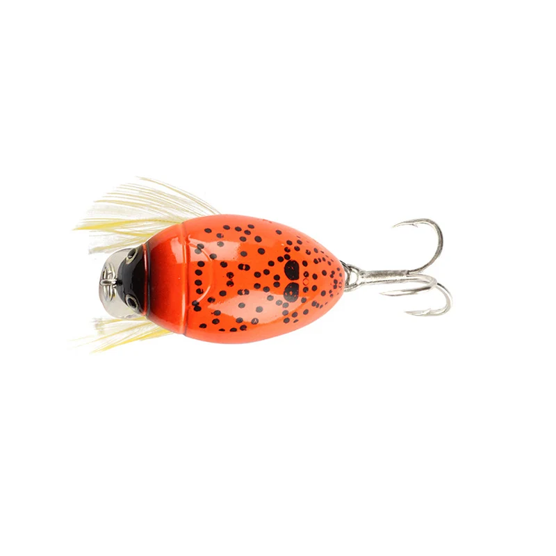WEIHE 4cm 3.8g 8 Colors Artificial Ladybug Hard Fishing Lure Lifelike Swimbait With 10# Hook