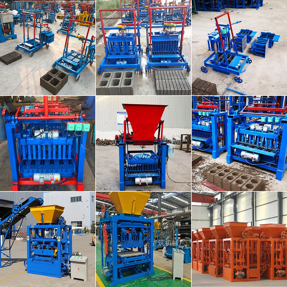 Semi-automatic Small Mobile Manual Hollow Cement Brick Making Machine Concrete Block Making Machine Manufacturer