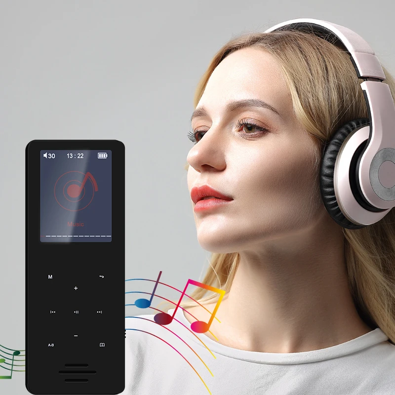 Multiple Languages Touch Button 32GB MP3 Voice Recording Music Player MP4 Video Player with 128GB TF Card Slot