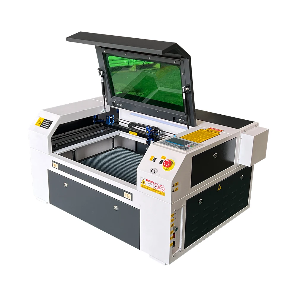 KH-6040 co2 laser engraving machine stone Plywood acrylic 3d lprinter machine 80W laser cutting machine with glass laser tube