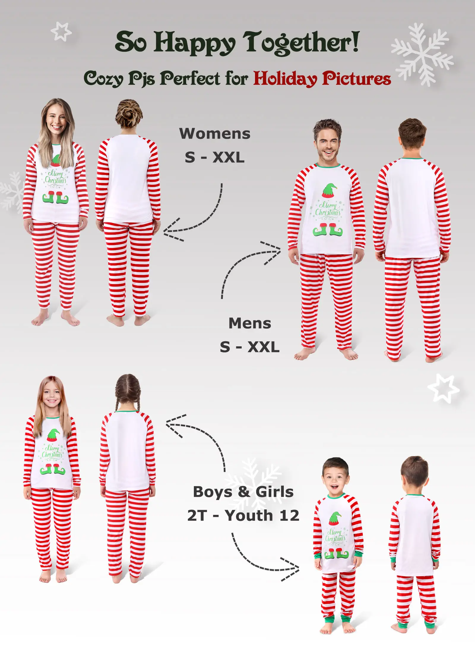Factory supplier Red White Stripe Christmas Pajama Family Set Clothes Polyester Matching Xmas Pjs Set For Family