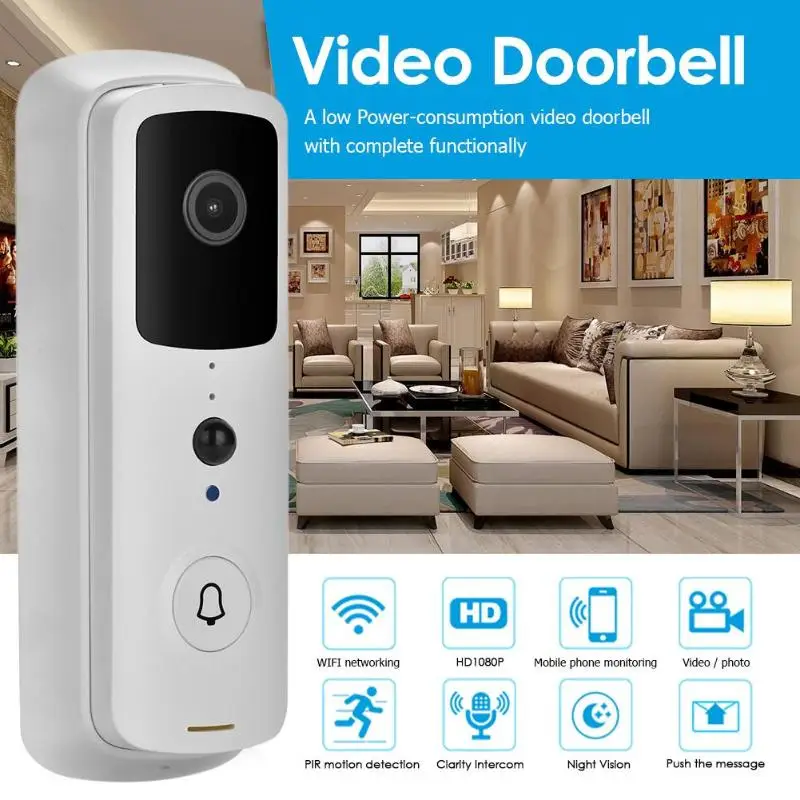 New Tuya HD 1080P Smart WiFi Video Doorbell Camera Digital Visual Intercom Night Vision IP Door Bell Wireless Security Camera