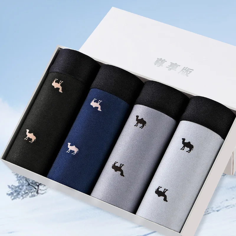 Plain men underwear cotton men boxer brief shorts pack set