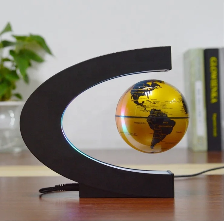 New product magnetic floating globe display with led lights acrylic levitation globe display