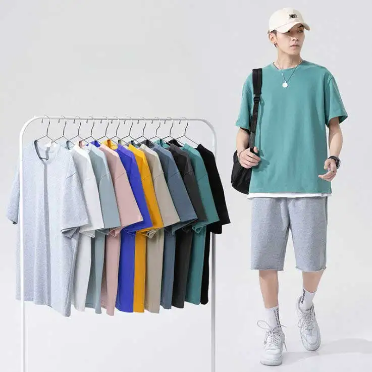 
New Arrival Fashion 100% Cotton Short Sleeve Custom Logo Oversized Unisex Blank T Shirts 