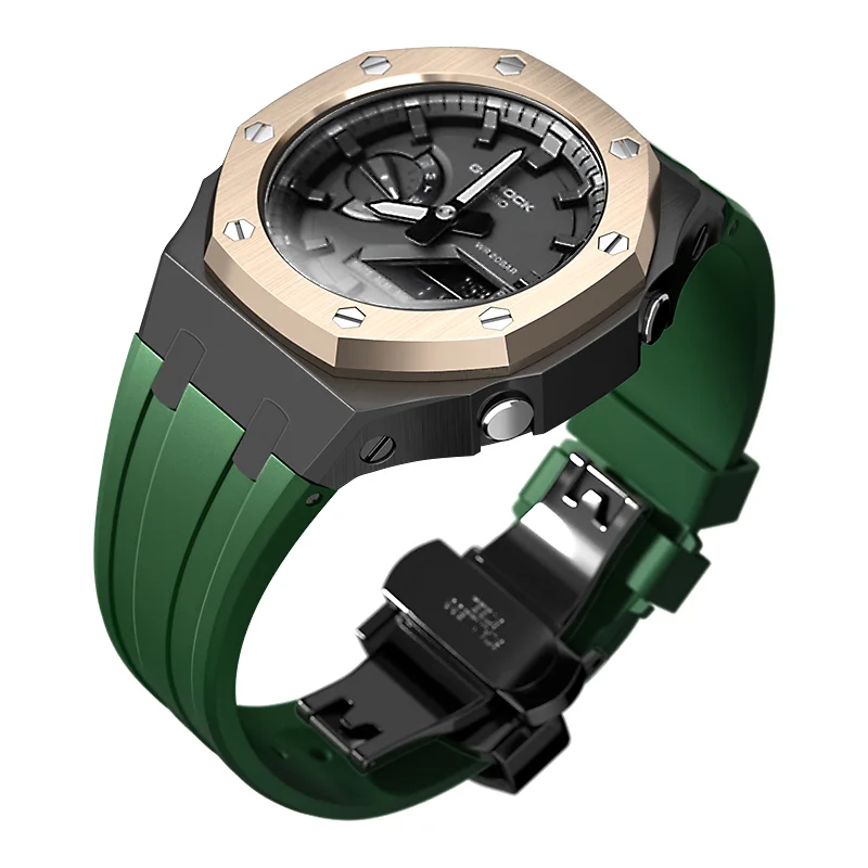 gshock original GA2100 metal case mod 316l stainless steel watch case with diamond bezel for casioak mod ga2100