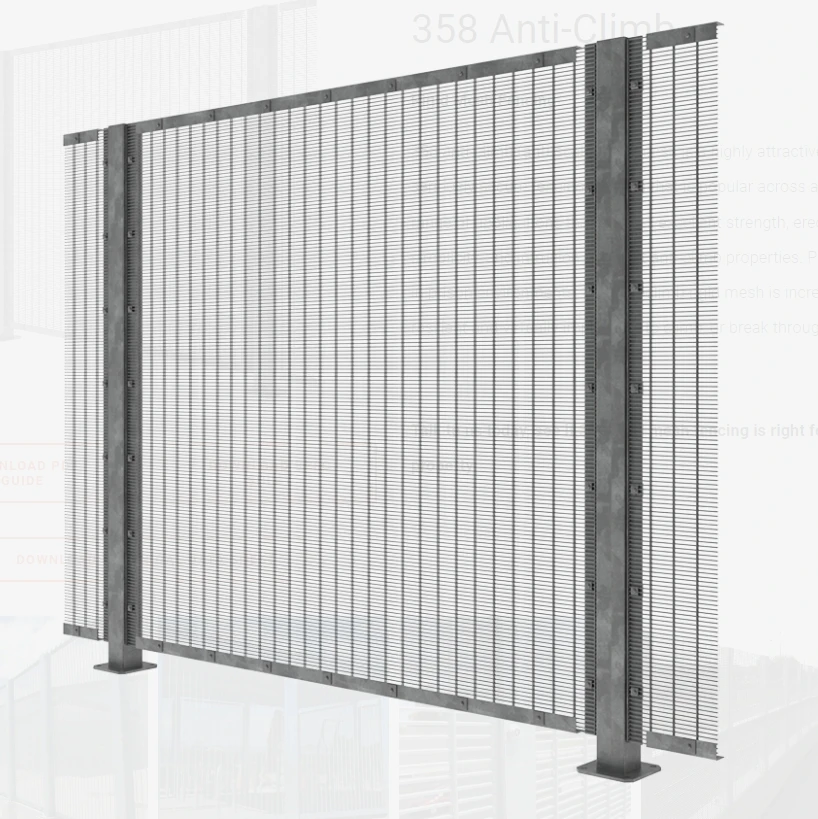 High Quality Outdoor Garden anti climb Fence Panels Welded Wire Mesh 358 Security Fence