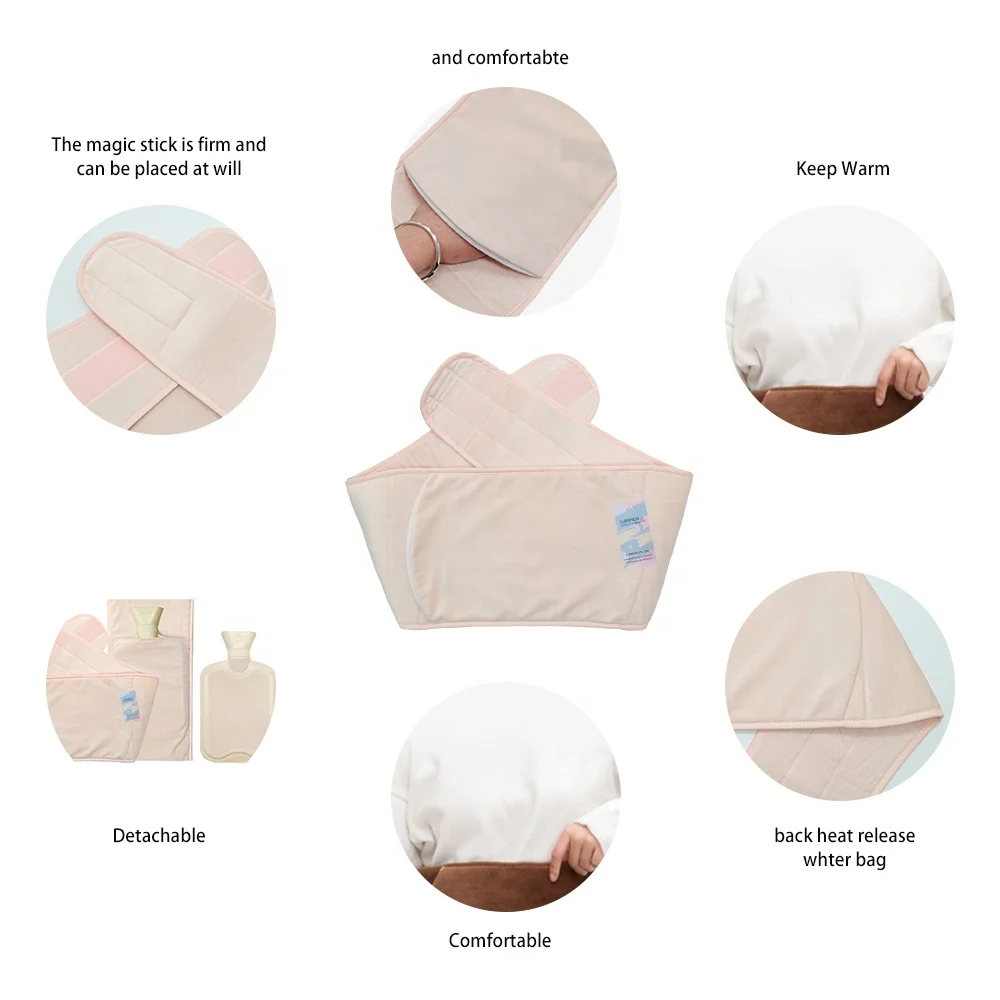 2024 New Arrivals Hot Water Bottle Winter Warm 1L Rubber Hot Water Bag With Soft Plush Waist Belt