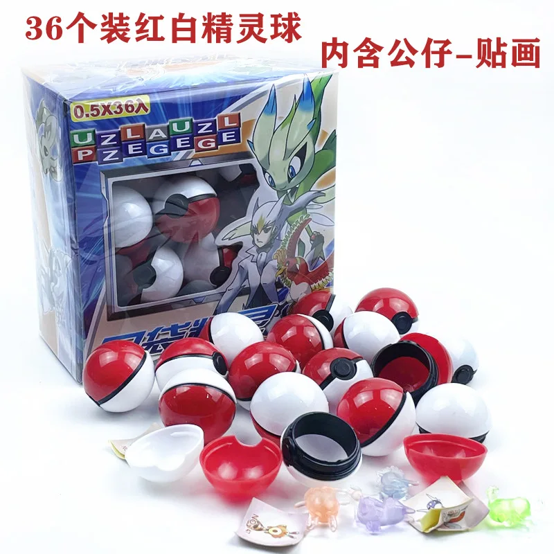 Аниме Pokemoned 36 шт./коробка мультфильм с фигурой игрушечные шарики