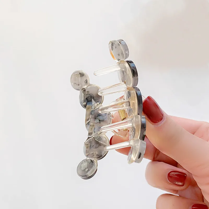 Geometric Grab French Floral Acetic Acid Sheet Patch Hair Grab Shark Clip Hairpin Hair Claw For Women