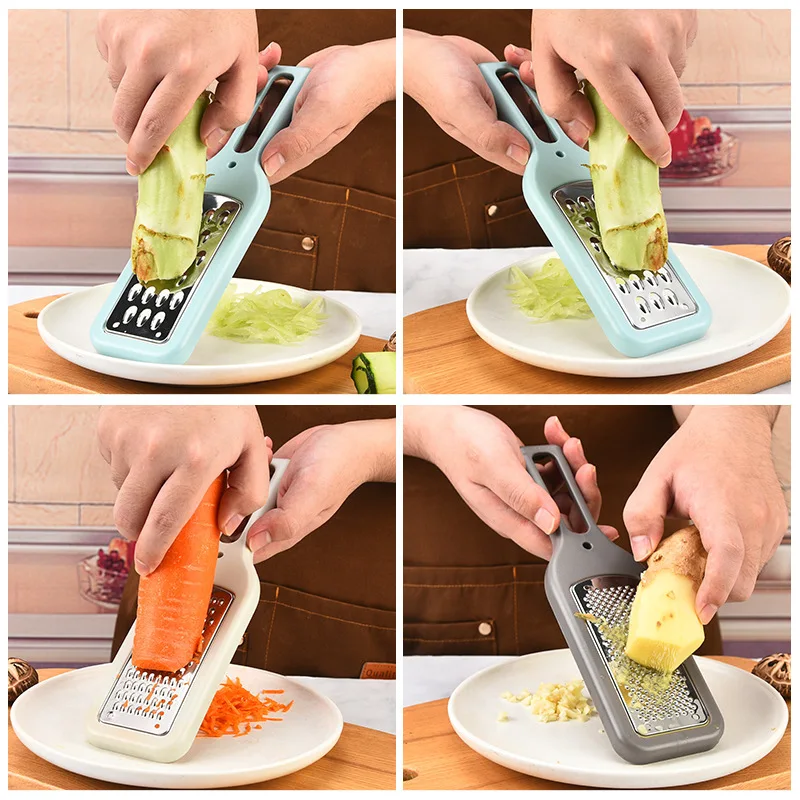 Plastic Handle Cheese Stainless Steel grater Potato cucumber garlic puree Kitchen utensils Grater Multi-functional for home use