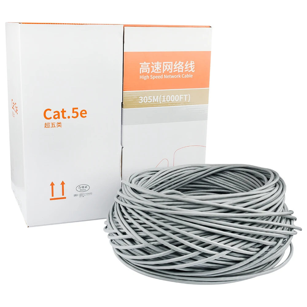OEM логотип 305 м коробка UTP FTP SFTP Cat 5E 6A 6 кабель Cat5E Cat6A Cat6 сетевой