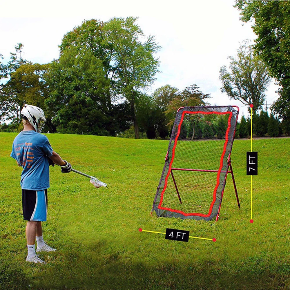4*7 FT Lacrosse Rebounder for Backyard Pitch Back Rebound Net