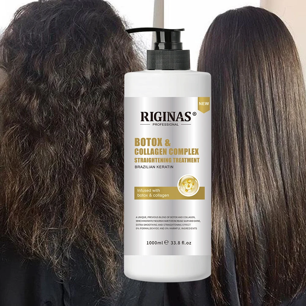 Riginas Botox Keratin Hair Brazilian Treatment Nano Botox Keratin Straightening Treatment Cream
