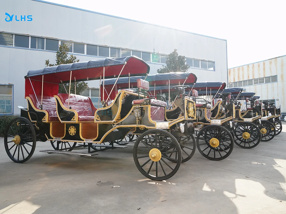 Wedding ancient electric buggy carriage Exhibition tourist horse carriage Marathon Carriage