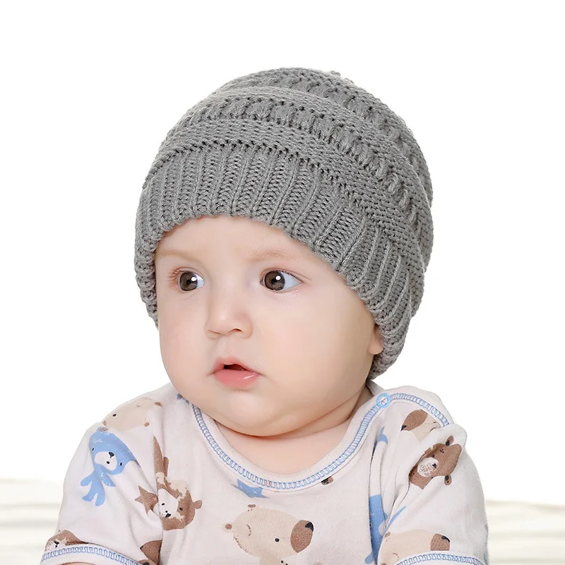 New Arrival Unisex Soft Warm Knit Winter Beanie Baby Custom Kids Hat