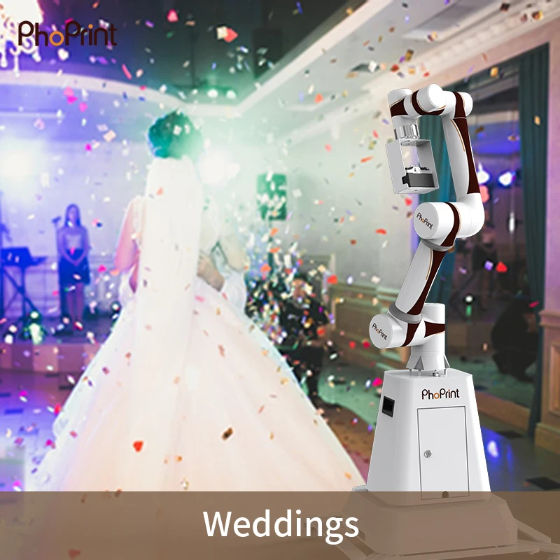 Phoprint Automated Glambot Machine Robot Arm Robotic Arm Glambot Photo Booth