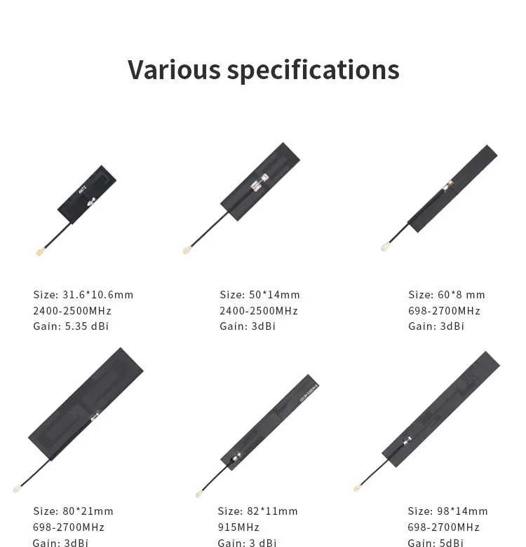 98*14mm 698-2700 MHz Internal Antenna  4g Flexible FPC Antenna