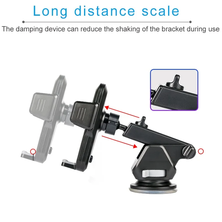 Автомобильный телескопический держатель для мобильного телефона из ТПУ на присоске