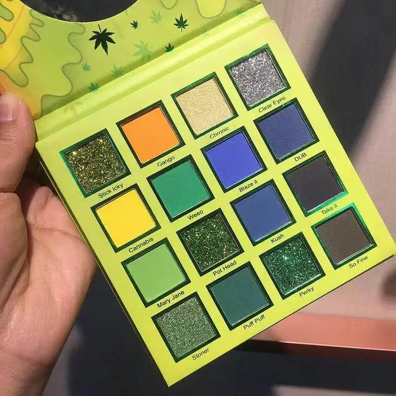 Ins Network Red 16 Color Eye Shadow Plate Powder Shimmer Waterproof Eye Shadow Plates Girls Beauty Makeup Powder