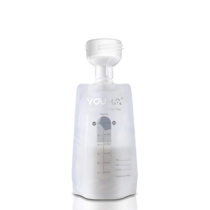 YOUHA Breastmilk Storage Bags 40 Pcs Breast Milk Bags for Freezing, Self-Standing BPA & BPS-Free, Leak Proof Design