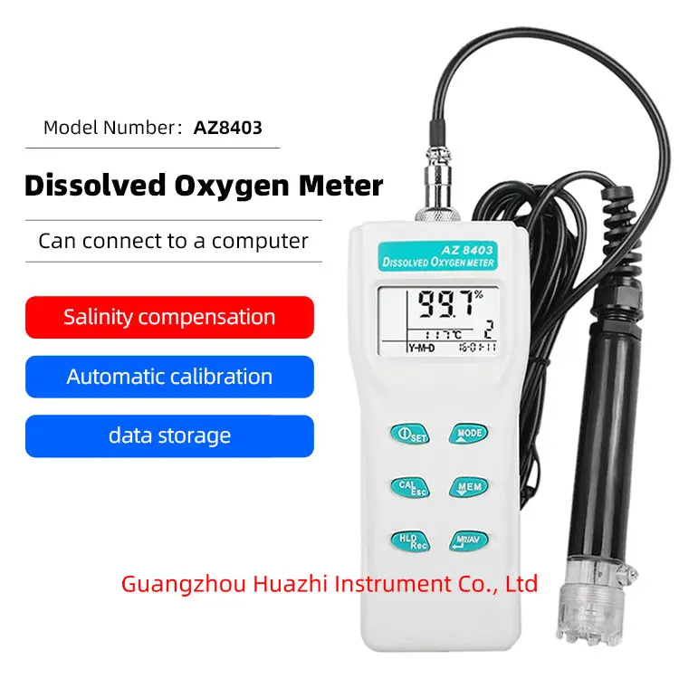 Анализатор растворенного кислорода AZ8403 ручной рыбный пруд цифровой измеритель качества воды портативный тестер растворенного кислорода